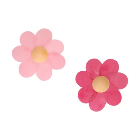 Fleurs en Papier à manger roses 8 pièces - Fleurs pour gâteaux