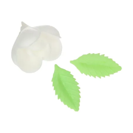 Crocuses with leaves made of Edible paper, 12 pieces