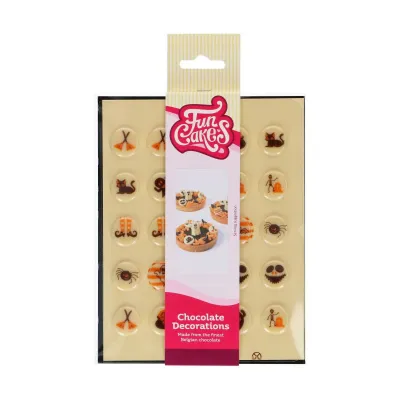 White chocolate decorations Scary 25 pieces - Halloween decoration