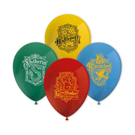 Harry Potter Hogwarts Houses Balloons - 8 Pieces for Magical Parties