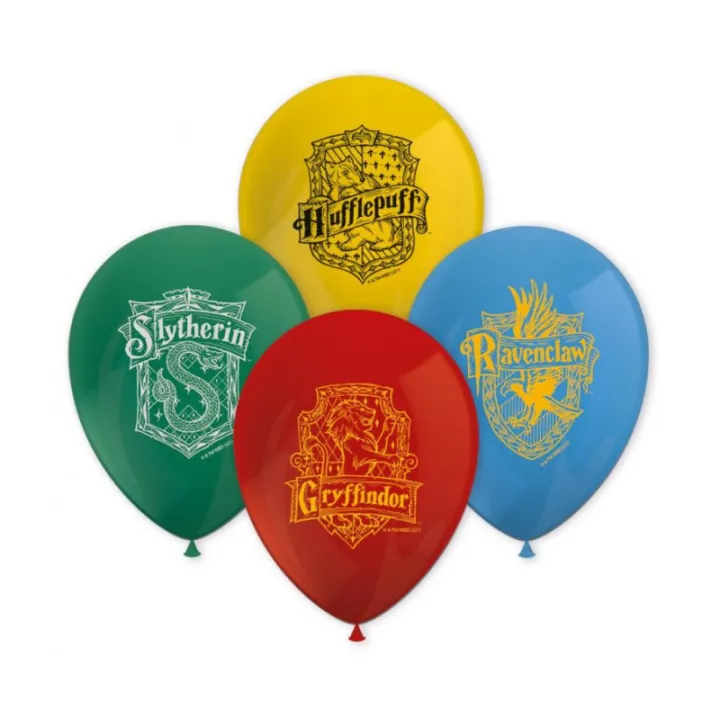Palloncini Harry Potter Hogwarts Houses - 8 pezzi per feste magiche