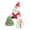 Zuckerfiguren 3D Weihnachten – Weihnachtsbaum, Schneemann und Weihnachtsmann aus Zucker | miniSchoggi