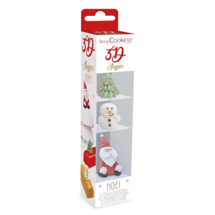 3D Sugar Figures Christmas – Christmas Tree, Snowman and Santa Claus made of Sugar | miniSchoggi