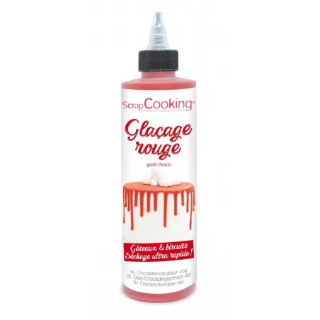 Drip Rot – 130 g chocolate icing for drip cakes, lettering and decorations in bright red | miniSchoggi