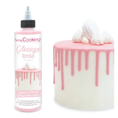 Drip Rosa – 130 g chocolate icing for drip cakes, lettering and decorations in vibrant pink | miniSchoggi