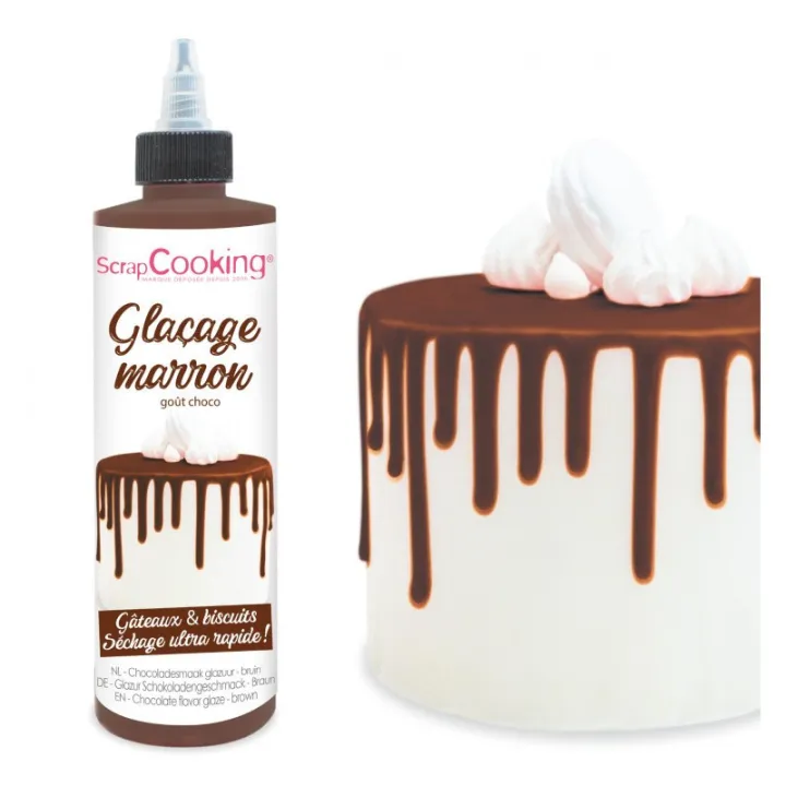 Drip Brown – 130 g chocolate icing for drip cakes, lettering and decorations in rich chocolate brown | miniSchoggi