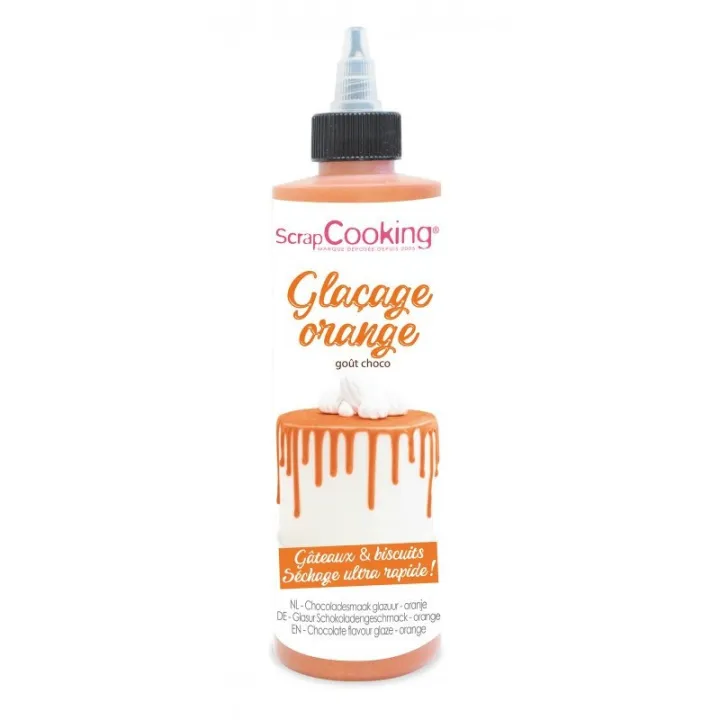 Drip Orange – 130 g glassa al cioccolato per Drip Cake, scritte e decorazioni in arancione brillante | miniSchoggi
