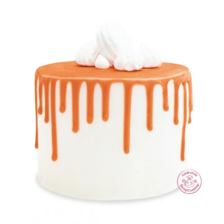 Drip Orange – 130 g Schokoladenglasur für Drip Cakes, Schriftzüge und Dekorationen in leuchtendem Orange | miniSchoggi