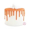 Drip Orange – 130 g glassa al cioccolato per Drip Cake, scritte e decorazioni in arancione brillante | miniSchoggi