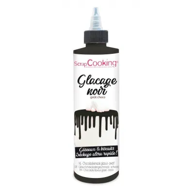 Drip Schwarz – 130 g Schokoladenglasur für Drip Cakes, Halloween und Schriftzüge in sattem Schwarz | miniSchoggi