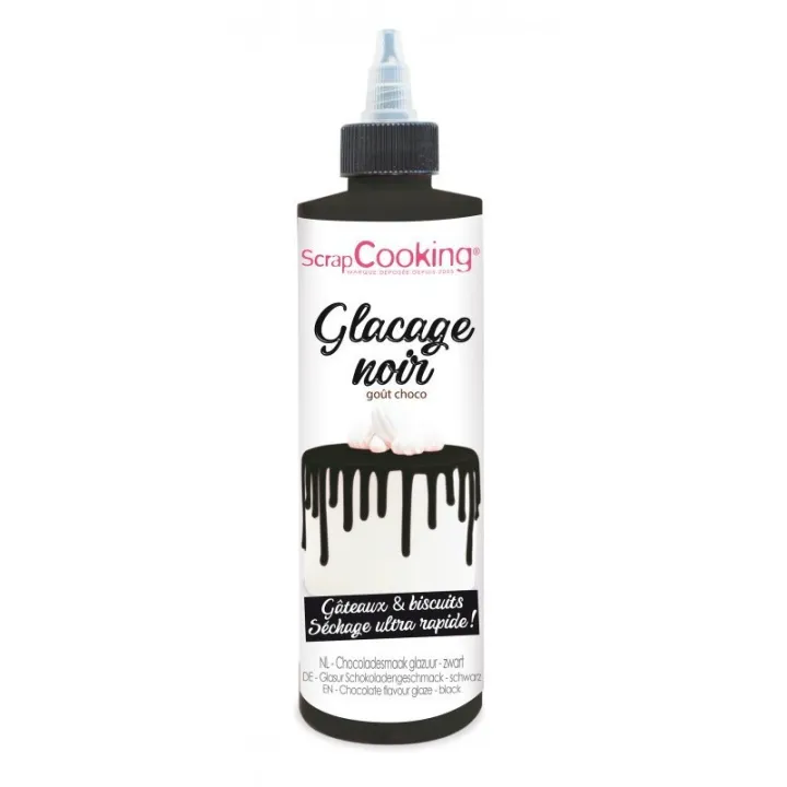 Drip Schwarz – 130 g Schokoladenglasur für Drip Cakes, Halloween und Schriftzüge in sattem Schwarz | miniSchoggi