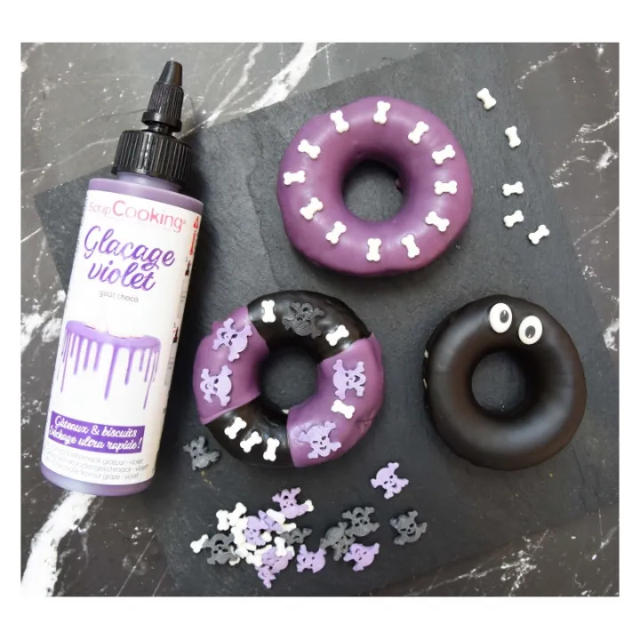 Drip Schwarz – 130 g glaçage au chocolat pour Drip Cake, Halloween et inscriptions en noir intense | miniSchoggi