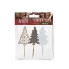 Cake topper sapins de Noël, 3 pièces - Décoration de gâteau élégante pour Noël