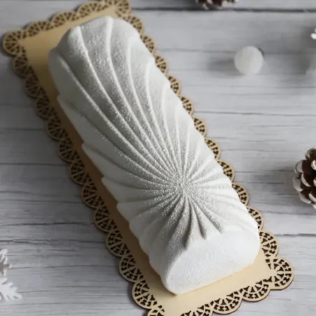 Curved Yule Log Silicone Mold for Festive Desserts