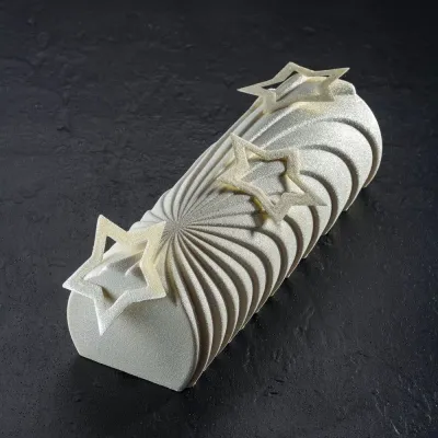 Moule en silicone Bûche de Noël incurvé pour desserts festifs