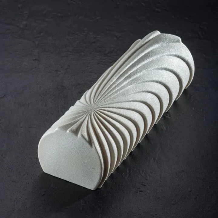 Curved Yule Log Silicone Mold for Festive Desserts