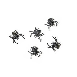 Decoration plastic spiders, 10 pieces