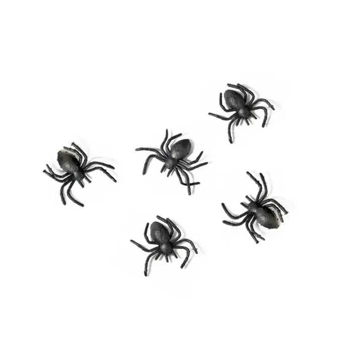 Dekofigur Plastikspinnen 10 Stück - Tischdeko Halloween