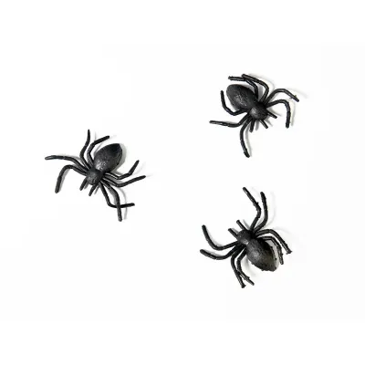 Figurine décoration araignées en plastique 10 pièces - Décoration de table Halloween