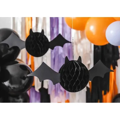 Decorazione a nido d'ape pipistrello 45 x 17 cm come fantastica deco Halloween