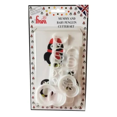Set d'emporte-pièces pingouin maman et bébé