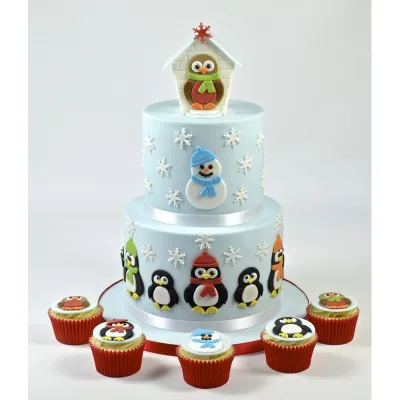 Set d'emporte-pièces pingouin maman et bébé