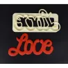 Love cookie cutter