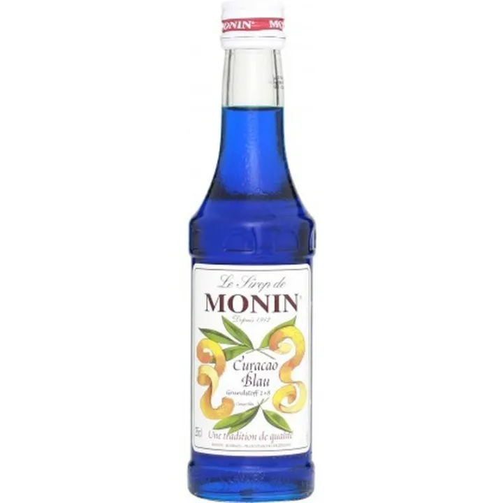 Monin Sciroppo Curacao bleu, 250 ml per drink e ripieni di torte