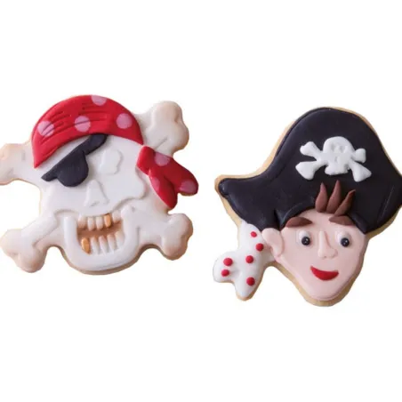 Emporte-pièce avec éjecteur Pirate & Tête de mort