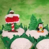 Gaufrage silicone signe de Noël poteau