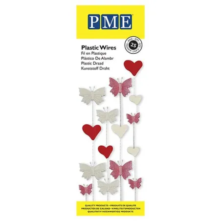 Fils en plastique pour décorations de gâteaux, 25 pièces