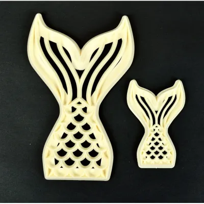 Mermaid fins cookie cutter set of 2
