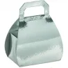 Confezione per praline a forma di borsa Argento per praline confezionate con eleganza