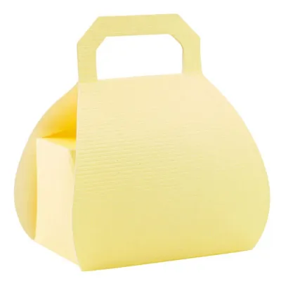 Pralinenverpackung Handtasche Gelb für edel verpackte Pralinen