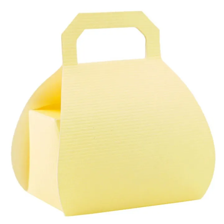 Confezione per praline a forma di borsa Giallo per praline confezionate con eleganza
