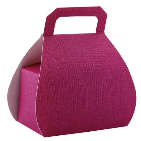 Confezione per praline a forma di borsa rosa per praline confezionate con eleganza