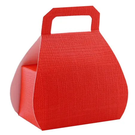 Confezione per praline a forma di borsa rossa per praline confezionate con eleganza