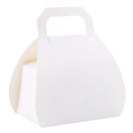 Chocolate packaging handbag white for elegantly packaged chocolates