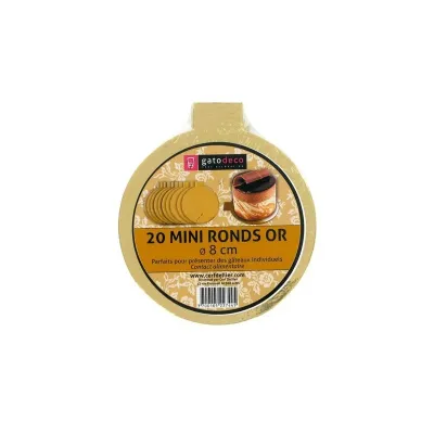 Patisserieboden Gold Ø 8 cm 20 Stück