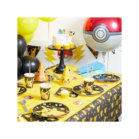 Assiettes en carton Pokemon Pikachu Ø 23 cm, 8 pièces