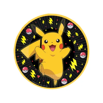 Pappteller Pokemon Pikachu Ø 23 cm, 8 Stück