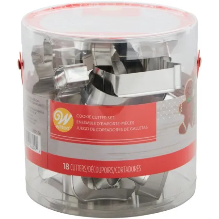 Wilton Christmas cookie cutter set, 18 pieces