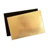 Cake slice rectangular gold / black 20 x 30 cm, 5 pieces