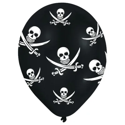 Piraten Luftballons, 6 Stück