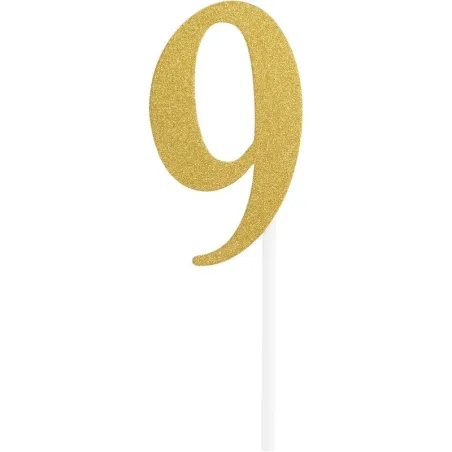 Cake Topper Number 8, Gold