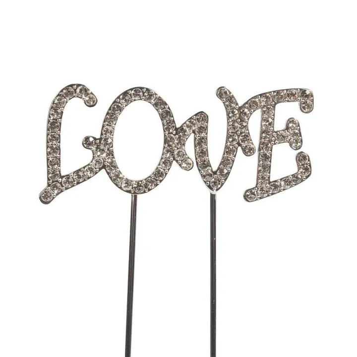 Cake Topper "Love" Look diamante