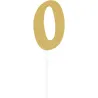 Cake Topper Number 0, Gold