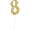 Topper per torta numero 8, oro