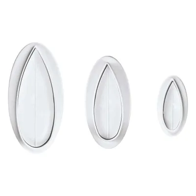 Set d'emporte-pièces Feuilles longues, 3 pièces pour de superbes décorations en fondant