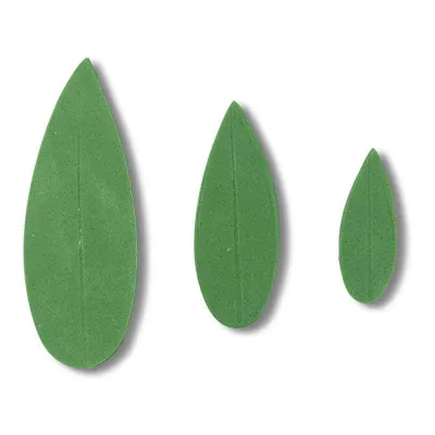 Set d'emporte-pièces Feuilles longues, 3 pièces pour de superbes décorations en fondant